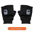 Portable Heating Gloves ElectricFingerless Heating Writing Gloves for Students,Hand Warmer for Indoor and Outdoor（black a pair of）