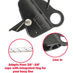 Boat Anchor Hook Sliding Hook,Stainless Steel Easy to Use Knotless Anchor System with Quick Release for 3/8" Rope Jet Skis Pontoon  （black）