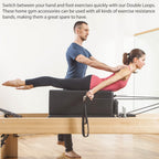 2 Pcs Pilates Straps - Double Loop Ring Straps for Reformer, Padded, Home Gym Workout Yoga exercise accessories