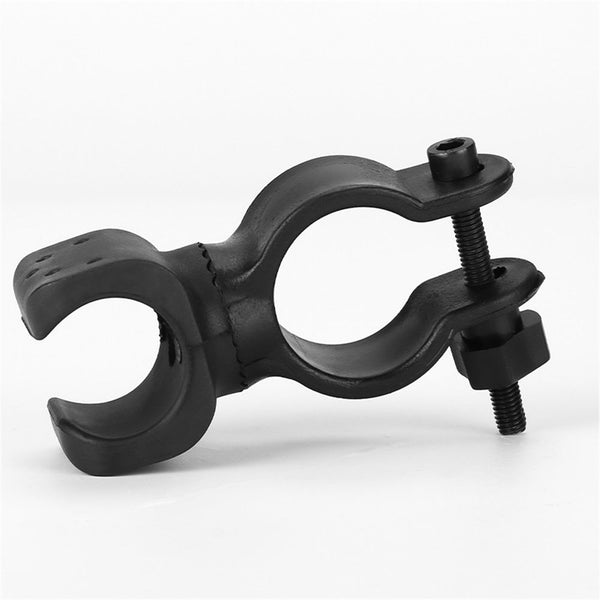 360-degree Rotating Bike Clip and Flashlight Holder - Black