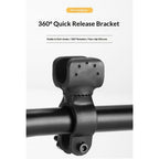 360 degree rotating bike clip, bicycle stand, light clip, flashlight light holder/Attachment for Bath Seat (black)
