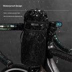 Bike Water Bottle Holder- Insulated Bicycle Cup Holder with Shoulder Strap, Bike Drink Holder with Phone Storage for Adult Kids, Handlebar Cycling Water Bottle Cage for Mountain Touring