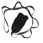 Stretch Strap with Loops for Foot and Calf - Ideal for Physical Therapy, Achilles Tendonitis Relief, and Plantar Fasciitis - Perfect for Yoga, Gymnastics, and Flexibility Training (Black)