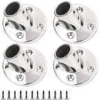 4 pack Boat Hand Rail Fitting Heavy Duty 316 Marine Round Base with Screws, Hand Rail Fitting Rail Tube Stanchion Base Column Accessories