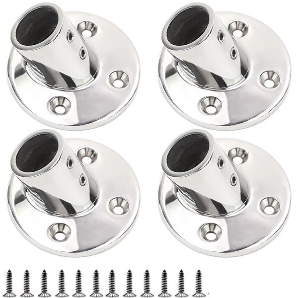 4 pack Boat Hand Rail Fitting Heavy Duty Marine Round Base