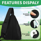 Disc Golf Bag with Retriever Holder and Storage Pockets, Disc Golf Backpack with 8-10 Disc Capacity, Deluxe Bag（oniy bag）