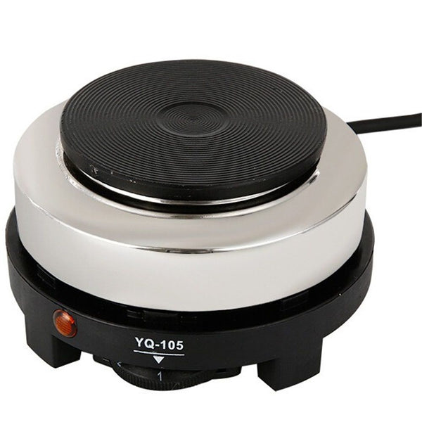 Small Hot Plate Mini Hot Plate, 500W Hot Plate Electric Single Burner Mini Portable Stove Cooktop Coffee Heater Cooking Water Heat Adjustable Temperature for Camping Kitchen Moka Pot 110V