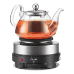 Small Hot Plate Mini Hot Plate, 500W Hot Plate Electric Single Burner Mini Portable Stove Cooktop Coffee Heater Cooking Water Heat Adjustable Temperature for Camping Kitchen Moka Pot 110V