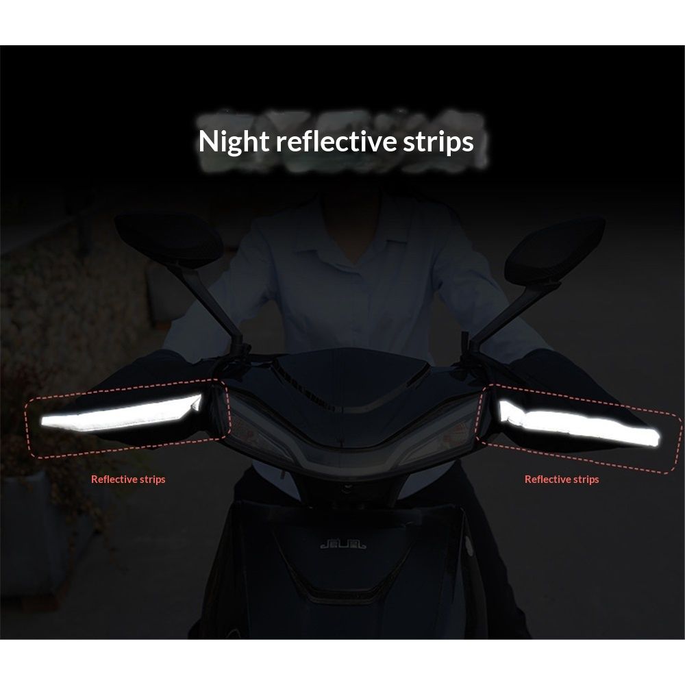 Motorcycle Handlebar Muffs Gloves Riding Cycling Mittens for Scooter E-Bike Snowmobile Cold Weather Waterproof Windproof Thermal Gloves （With reflective strip）