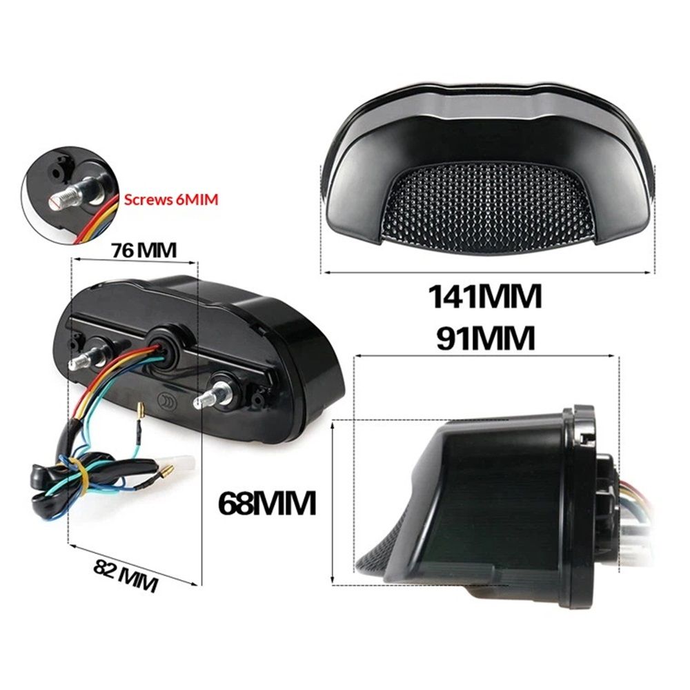 Motorcycle Brake Tail Light Integrated Turn Signals Compatible  Cruiser Sportbikes Touring Dirt Bike Standard Street Bikes