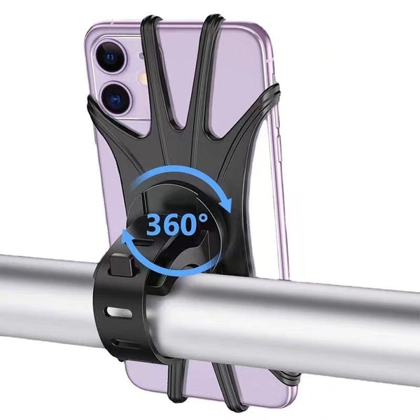 360° Rotatable Silicone Bicycle Phone Mount Compatible with iPhone