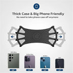 Bike Phone Mount, Universal Bike Cell Phone Holder, 360° Rotatable, Silicone Bicycle Phone Mount Compatible with iPhone 15/14/13/Pro Max/Pro/mini/12/11/Xs/Max/Xr/X/7/8/Plus, 4.0''~6.7'' Cellphones