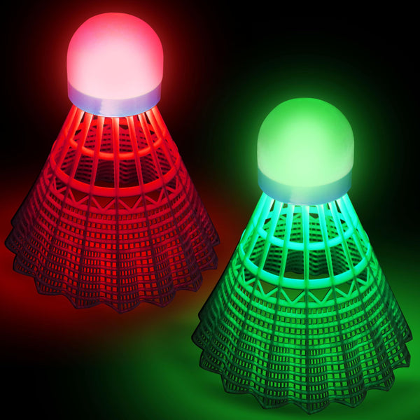 Badminton  10pcs - Lighting Glow in The Dark Night，Badminton Shuttlecocks, Indoor Outdoor Sport Ball Training Exercise Gym Fitness Game，Two types of lights, green light and red light