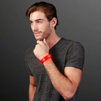 LED Fashion Light Up Bracelets,Blue Fashion Light Up Bracelet,Concert luminous wristband interactive fluorescent wristband,Red and Blue，10pcs，Contains battery
