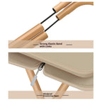 12.5" Foldable Portable Camping Stool Heavy Duty 264lbs for Adults, Lightweight Travel Stool with Carry Bag, khaki