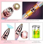 Eyebrow Trimmer Makeup Painless Eye Brow Epilator 2 in 1 Built-in Light Eyebrow Trimmer & Facial Hair Removal Main Features: * [Painless Female Hair Removal for FACE] Facial Hair Remover（13.5*3*2.5cm)