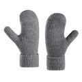 Unisex Winter Toasty Warm Solid Knit Mitten Gloves, Knit Stretchy Cold Weather Warm Knit Thick Gloves Mittens