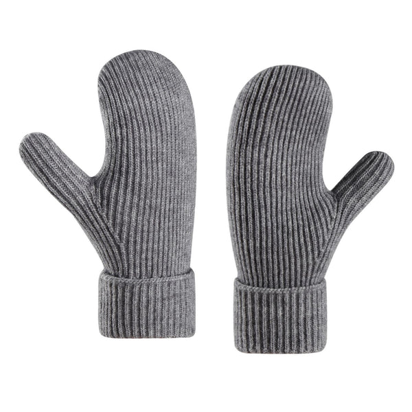 Unisex Winter Knit Stretchy Mitten Gloves