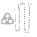 Camping Tripod Board，Turn Branches into Campfire Tripod ，Stainless Steel Campfire Support Plate with Adjustable Chain，for Hanging Cookware,Portable Camping Gear