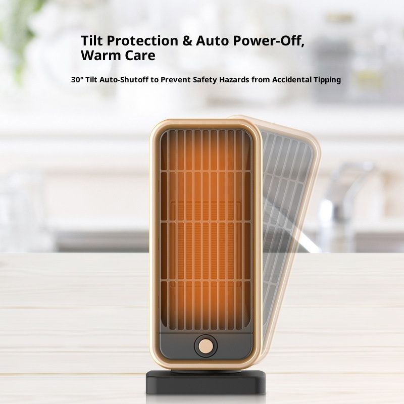 Space Heaters，500W Energy Efficient Quiet Mini Portable Heater, PTC Ceramic Fast Heater Function for Office Home Indoor Use（Black)