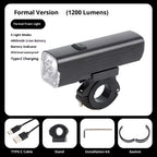 1200 Lumens Bike Light for Night Riding, USB-C Rechargeable Bike Headlight, Aluminium Alloy Waterproof Bike Front Light,LED Bike Light