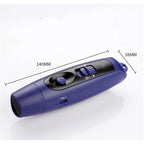 Rechargeable Bear Horn - Electronic Air Horn for Bears with 4 Volume Levels & 3 Tones,  Safety Light for Hiking, Camping, Wildlife Defense (Blue，14*3.8*3.85cm)