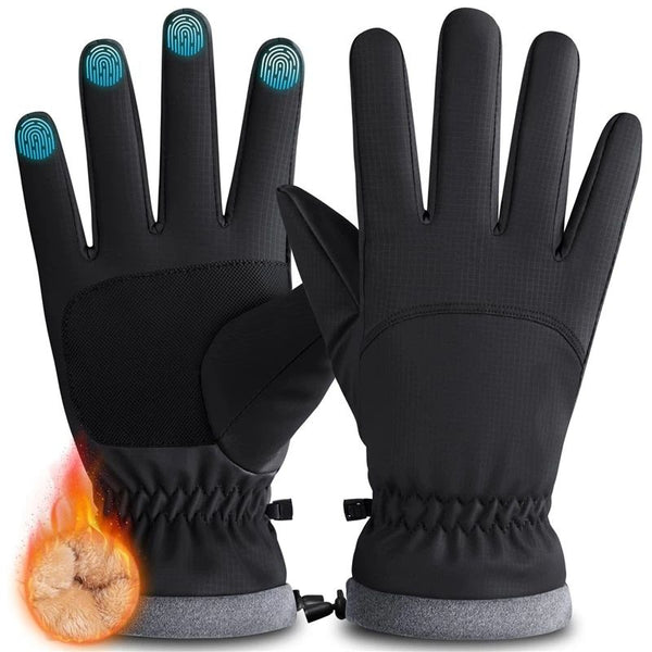 Windproof Unisex Winter Gloves with Touchscreen Fingers - Black (26.5*11cm)
