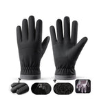 Waterproof Warm Gloves Women Men with Touchscreen Fingers, Ski Snow Windproof for Cold Weather Thermal, for Running Hiking Driving Cycling Outdoor （black,26.5*11cm）