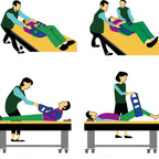 Transfer Belt Transfer Sling - Padded Gait Belt - Heavy Duty Patient Lift, Mobility Standing and Lifting Aid for Disabled, Elderly, Injured - Safely Move from Bed and Wheelchair (Blue)