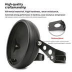 Motorcycle Universal 7" Headlight Housing Shell Lamp Bracket Bottom Mount Bucket Fits Compatible Cafe Racer