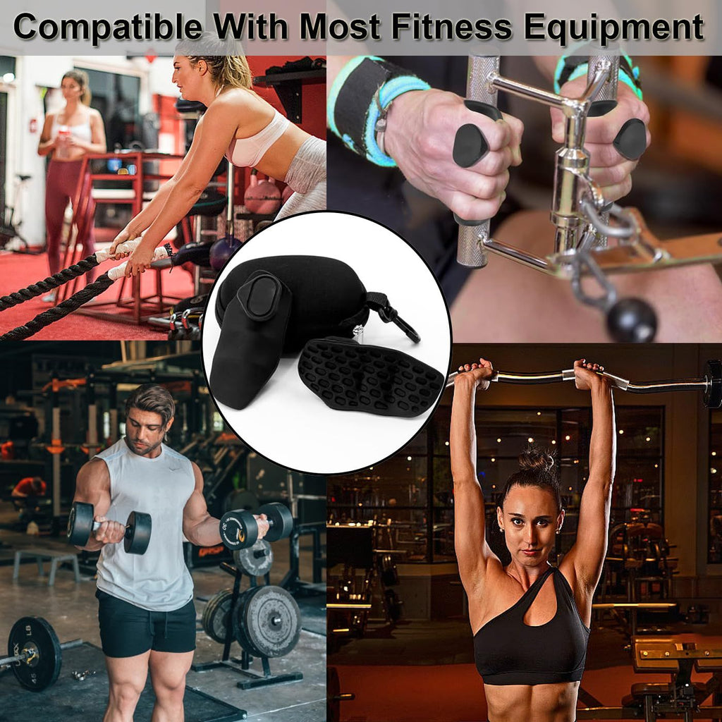 4Pcs Weight Lifting Grips for Men Women, Ergonomics Workout Rubber Fingerless Gym Grips,  Grip for Exercise Bodybuilding,Deadlifts, Exercise, Weight Lifting, Dumbbell