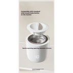 Baby Bottle Warmer Portable 3 Minutes Fast Milk Warmer for Travel with 4 Selectable Temperature & Burn Protection（white）