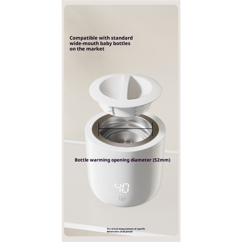 Baby Bottle Warmer Portable 3 Minutes Fast Milk Warmer for Travel with 4 Selectable Temperature & Burn Protection（white）