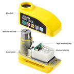 Alarm Disc Lock with Alarm 110dB, Anti Theft Waterproof Motorcycle Disc Lock with Reminder Cable, Motorcycle Wheel Lock for Moto/Moped/Bike/E-Bike/Scooter with Disc Brake