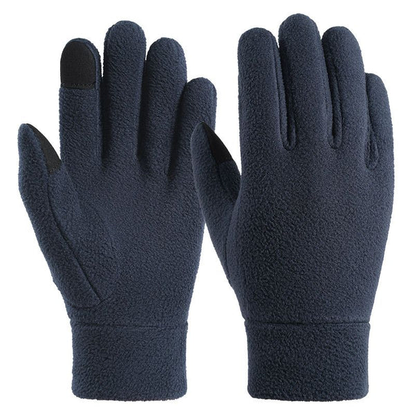 Silk Glove Liners | Soft & Comfortable | Touchscreen Thermal Gloves | Natural Wear | Unisex | navy blue ,XL