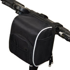 Cycling Bike Bicycle Handlebar Bags Front Baskets Black with Rain Cover,  for and Folding Bikes Easy to Install for Essentials