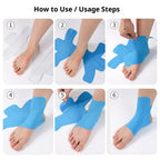 Kinesiology Tape for Ankle, 12 Count Ankle Tape Precut, Original Cotton Waterproof & Breathable, Enhance Elastic Kinesiology Athletic Tape for Ankle Support and Muscle to More Sports