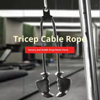 Tricep Rope with Ergonomic Handles, 32 Inch Tricep Pull Down Rope for Cable Machine, Pulley System, Triceps Rope Cable Attachment for Gym, Home