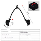 Tricep Rope with Ergonomic Handles, 32 Inch Tricep Pull Down Rope for Cable Machine, Pulley System, Triceps Rope Cable Attachment for Gym, Home