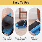 Sock Aid Device with Handle, Easy On Off Sock Assistant, Blue, Mobility Aid for Limited Range of Motion