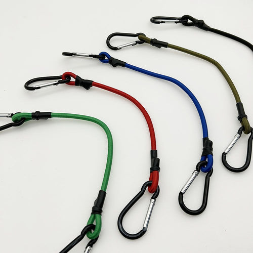 10 Pcs 36-Inch Carabiner Bungee Cord with Aluminum Hooks for Luggage