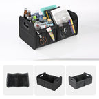 Trunk Organizer For Sedan,Car Organizers and Storage, Waterproof Collapsible & Adjustable Straps,Sturdy Car Organization for Car Accessories, Tools,Sundries,2 Compartment（Black
