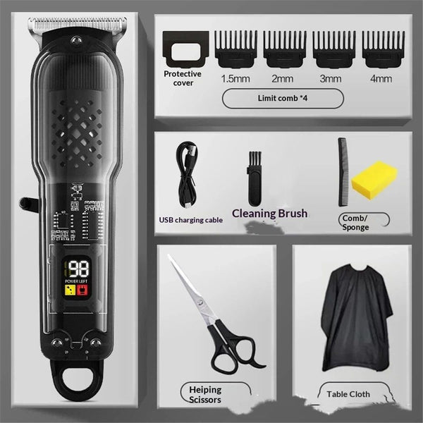 Professional Rechargeable Hair Clippers for Men