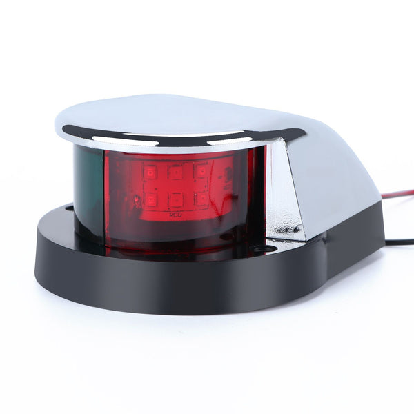 2pcs LED Boat Navigation Light Red and Green (Silver)