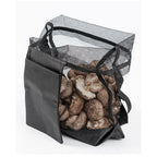 Mushroom Foraging Bag - Foraging Kit , Adjustable Shoulder Strap, Mushroom Basket with Smartphone Pocket - Mushroom Hunting Bag,(black)