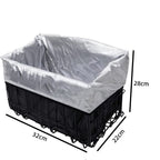 Wiel Bike Basket with Liner Rainproof Cover, Folding Bicycle Basket Easy Install to Front Handlebar or Rear Rack for Commuter Grocery Shopping Picnic
