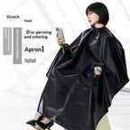 Professional Hair Chemical Hair Shawl Waterproof Bleach Proof Hair Color Dye Shawl, Cape Adjustable Neck Part for Adults and Youth (black)