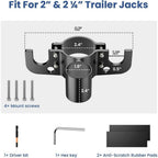 Upgraded Trailer Towing Organizer, 7 Way Plug Heavy Duty Trailer Chain Wire Harness Holder, Anti-Rust High Hardness Aluminum Metal RV Accessories