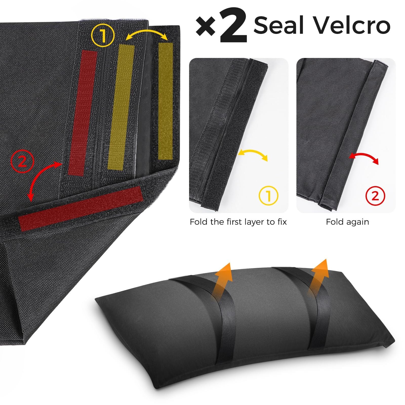 2 Packs Sand Bags for Weight, Outdoor Weatherproof Heavy Duty Weight Sandbag for Furniture Umbrella Stand Garden Cantilevers Poolside Accessories(Without Sand)
