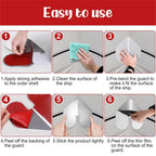 2 Pcs Bow Guard for Boats- Stainless Steel Boat Bow Protector Notched- Bow Keel Guard with Adhesive for Protection Boats Ships from Wear and Scratches